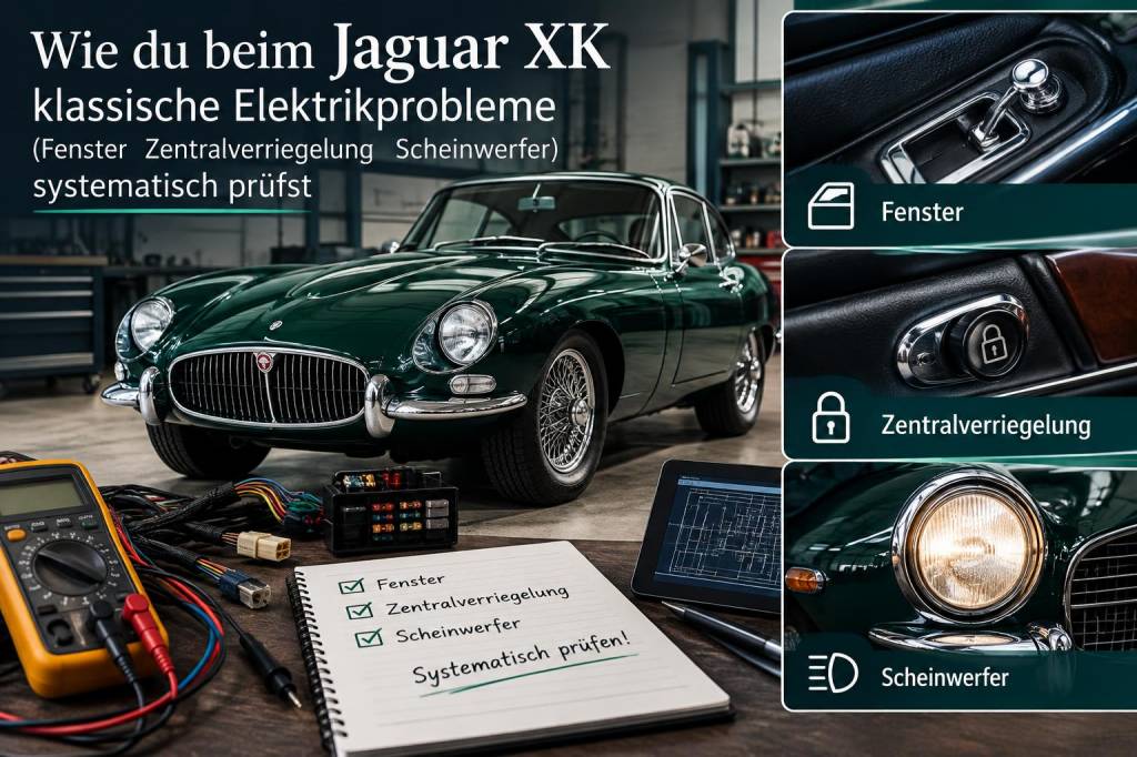 Wie du beim jaguar xk klassische elektrischprobleme (fenster, zentralverriegelung, scheinwerfer) systematisch prüfst