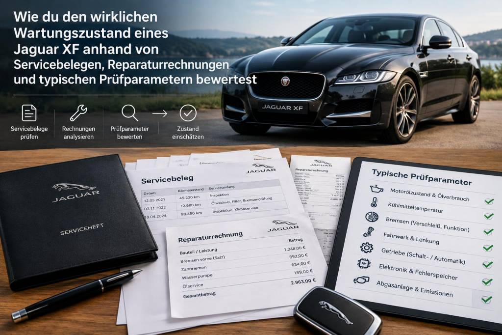Wie du den wirklichen wartungszustand eines jaguar xf anhand von servicebelegen, reparaturrechnungen und typischen prüfparametern bewertest